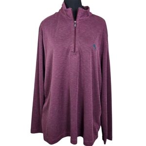 Tommy Bahama Men's Burgundy Zip-Up Light Sweater Size XL
